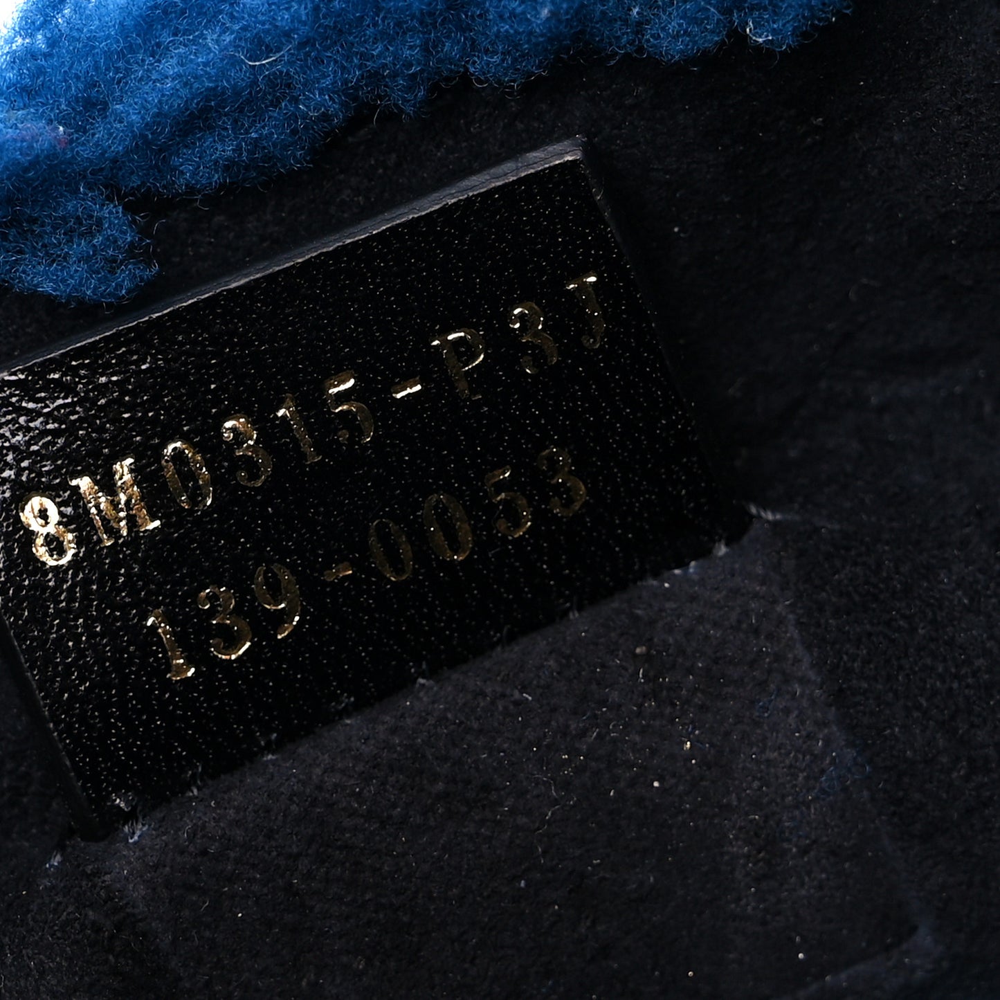 Shearling Nappa Mini Be Baguette Shoulder Bag Blue Black