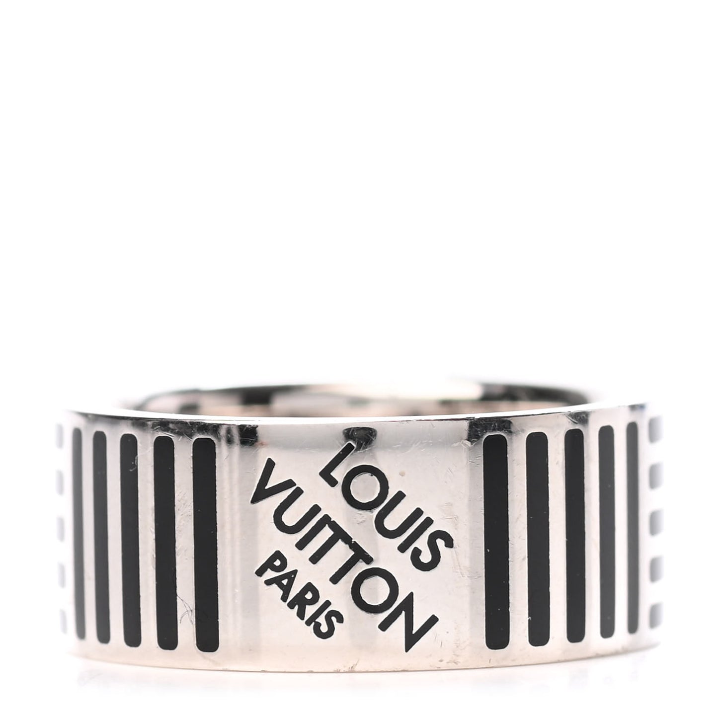 Damier Ring L Silver Black