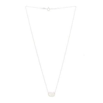 Tiffany Sterling Silver 11mm Elsa Peretti Bean Pendant Necklace 3 of 5