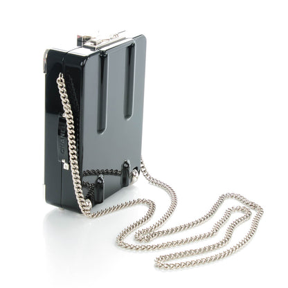 Chanel Resin Patent Trolley Minaudiere Clutch Black 4 of 7