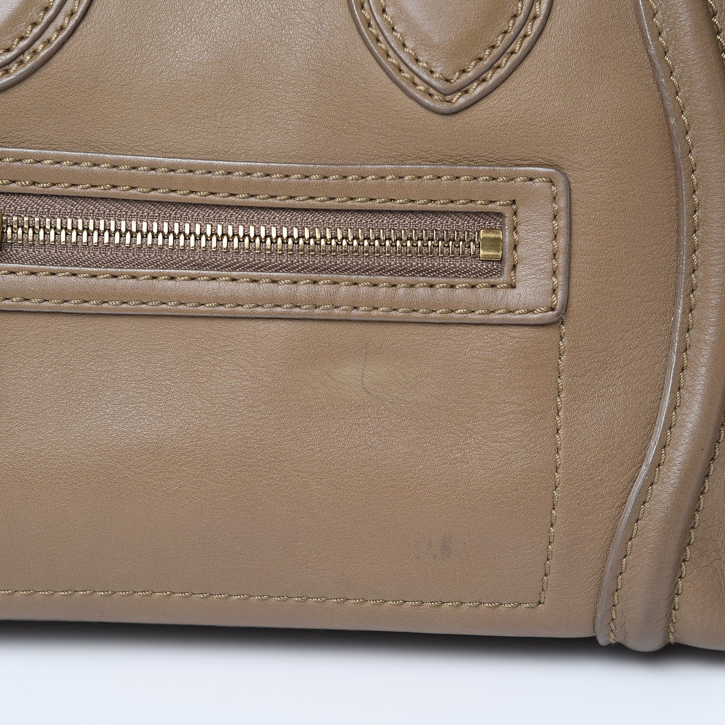 Smooth Calfskin Micro Luggage Camel