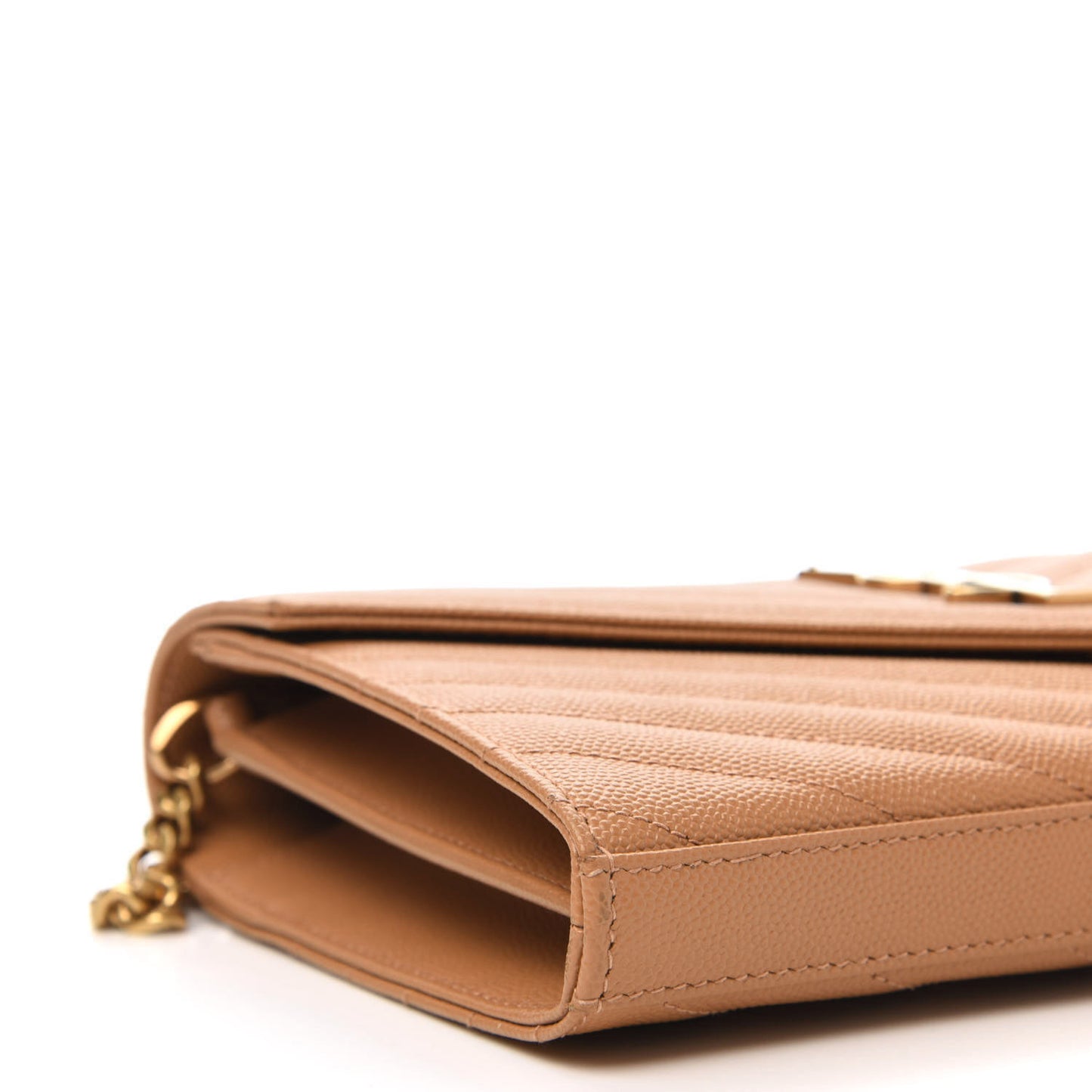 Grain De Poudre Matelasse Monogram Chain Wallet Cork