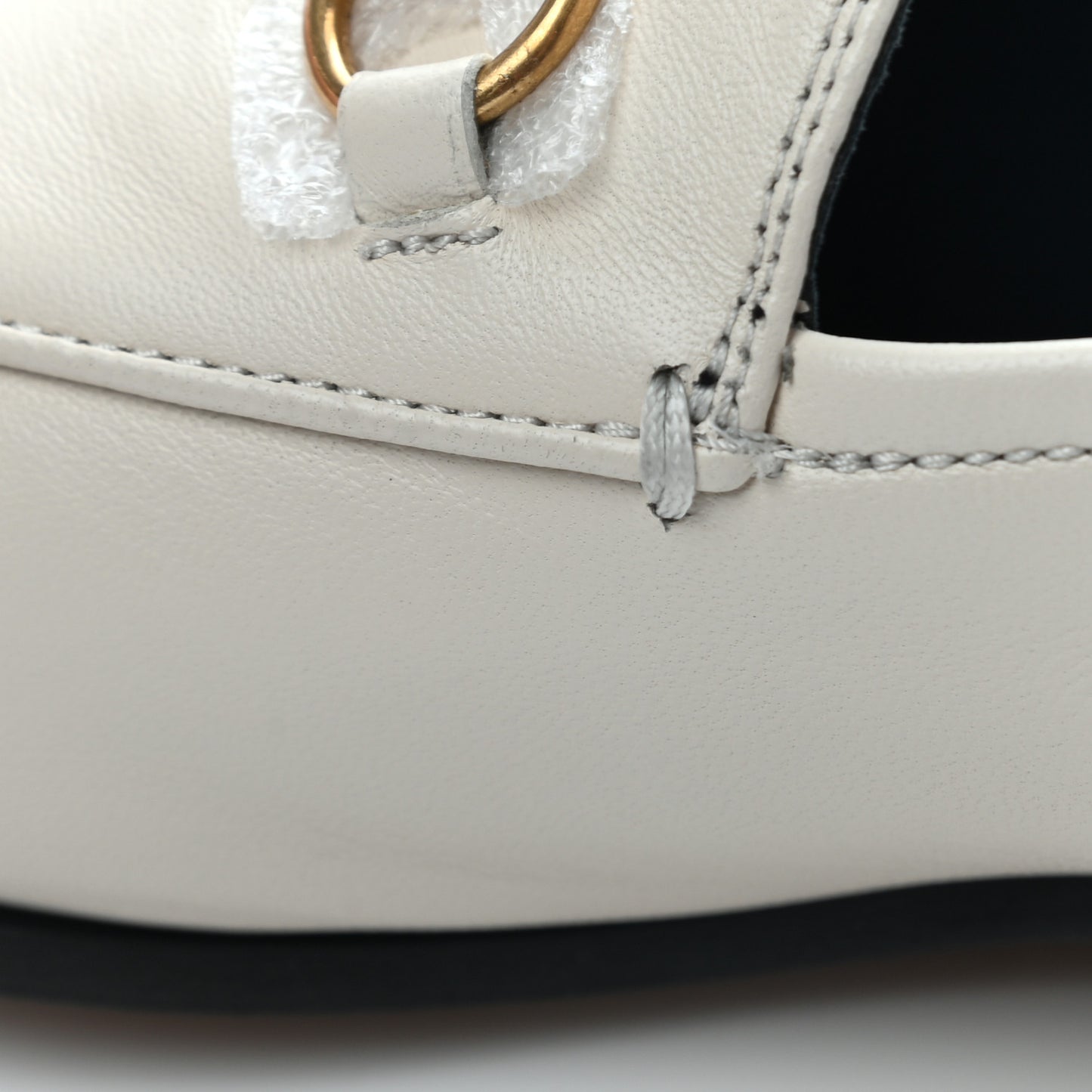 Lambskin Womens Brixton Horsebit Loafers 36.5 Mystic White