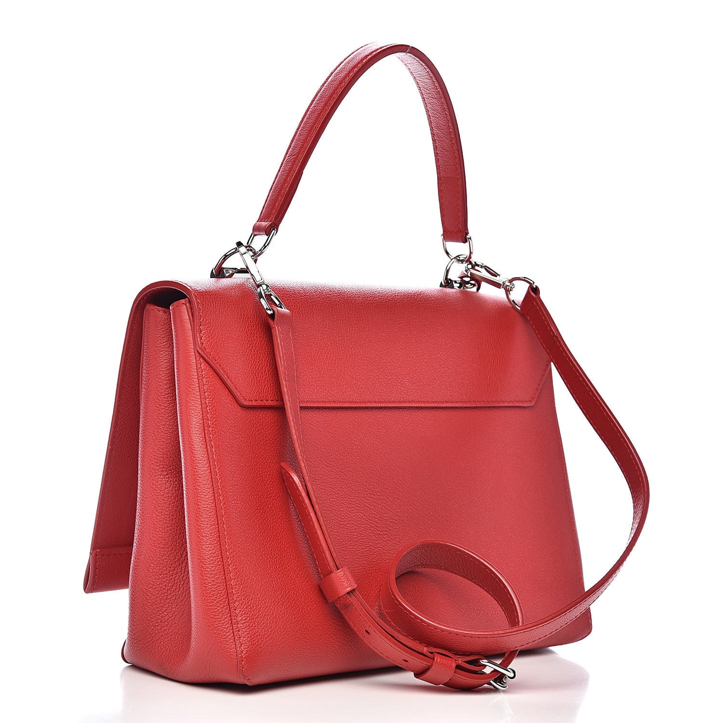 Soft Calfskin Lockme II Top Handle Rubis