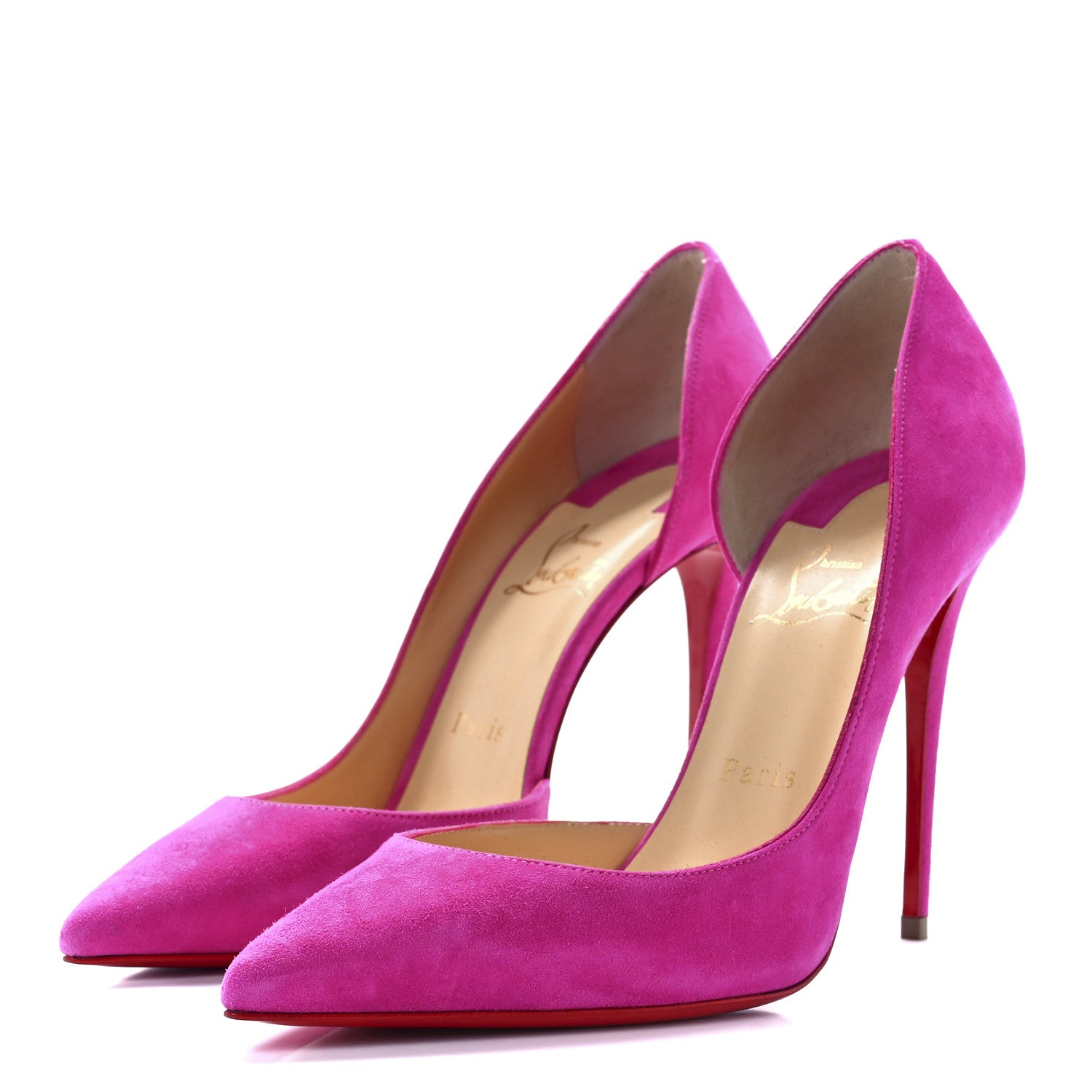 Christian Louboutin Suede Iriza 100 Pumps 39 Ultra Rose 3 of 8