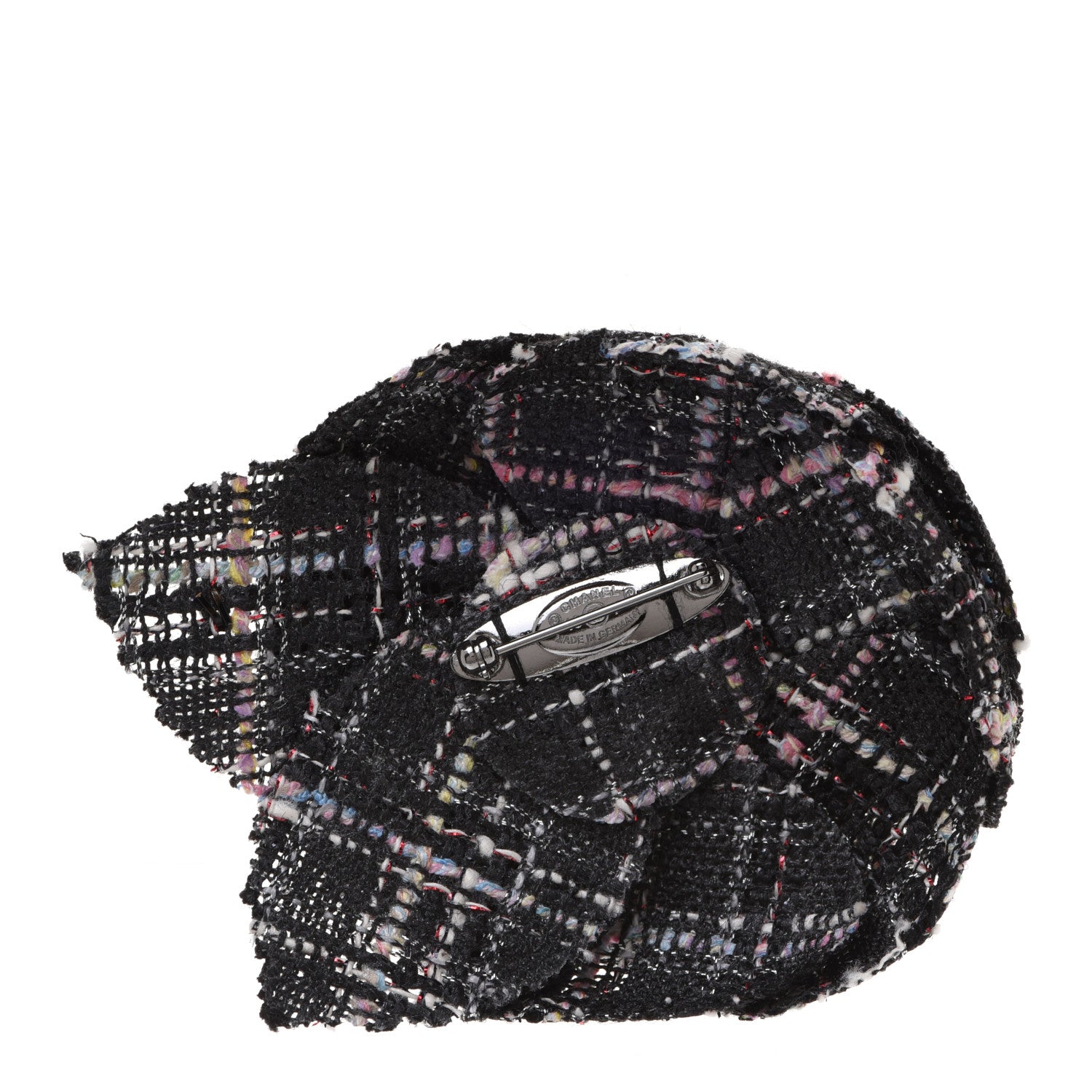 Chanel Tweed Camellia Brooch Multicolor 3 of 5