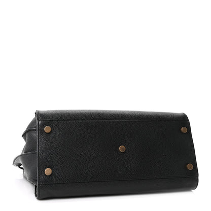 Saint Laurent Grained Calfskin Small Supple Sac De Jour Black 4 of 9