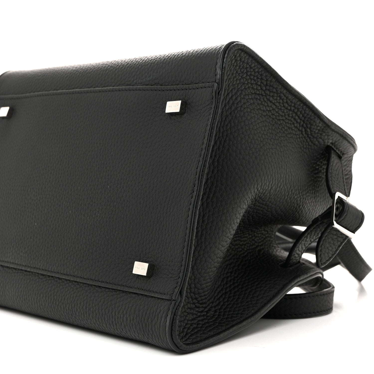 The Row Grained Calfskin Soft Margaux 10 Bag Black 9 of 12