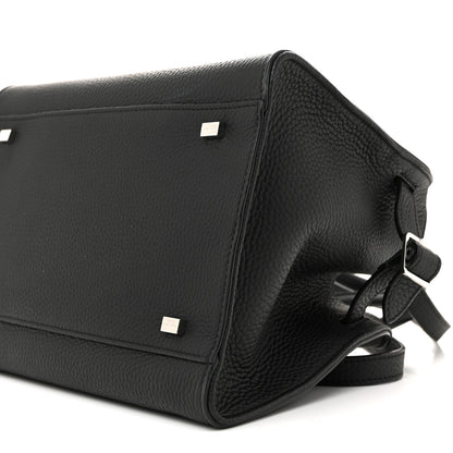 The Row Grained Calfskin Soft Margaux 10 Bag Black 9 of 12