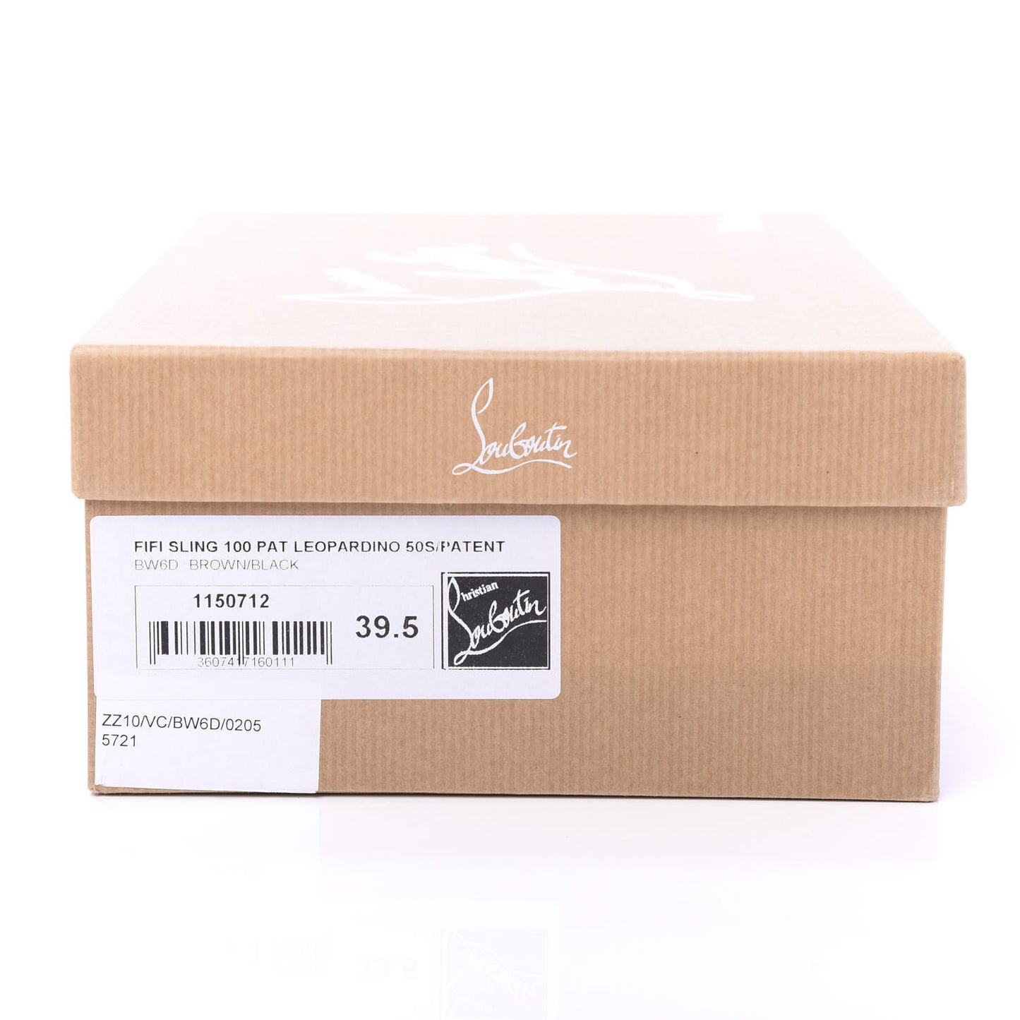 Patent Leopardino Fifi Sling 100 Pumps 39.5 Brown Black