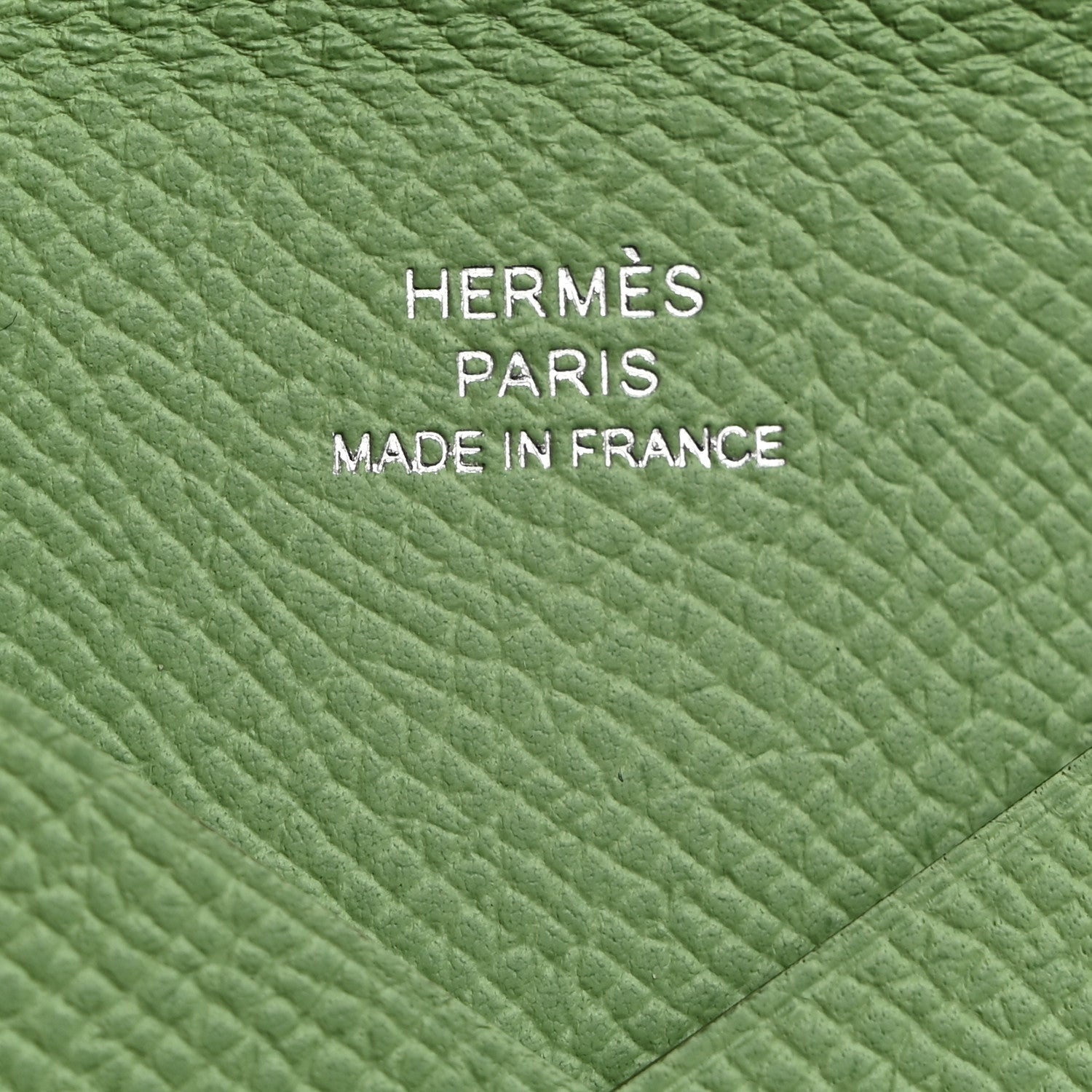 Hermes Epsom Calvi Card Case Vert Criquet 6 of 8