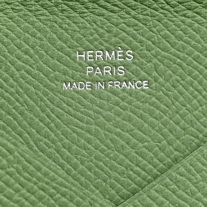 Hermes Epsom Calvi Card Case Vert Criquet 6 of 8