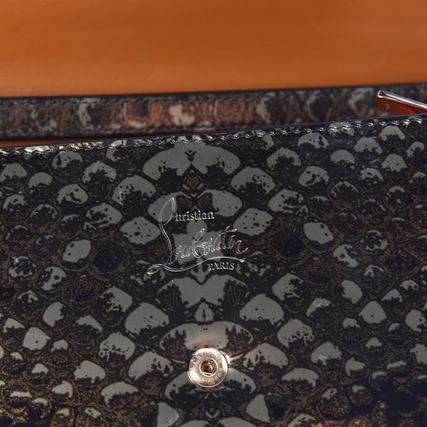 Christian Louboutin Patent Specchio Printed Macaron Flap Wallet Multi Metal 8 of 9
