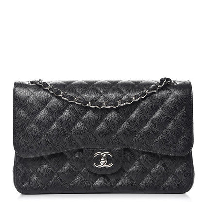 Chanel Caviar Quilted Jumbo Double Flap Black 1 of 8