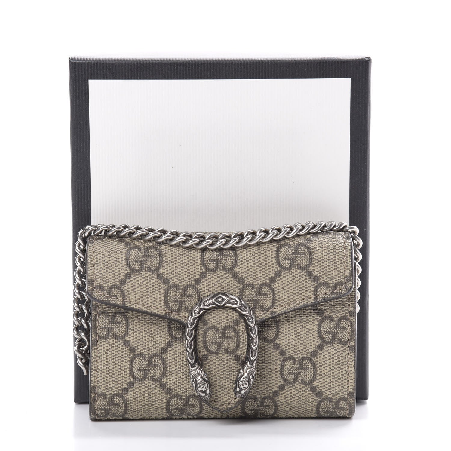 Gucci GG Supreme Monogram Dionysus Coin Purse Taupe 7 of 7