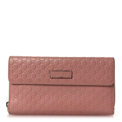 Gucci Soft Microguccissima Continental Zip Wallet Soft Pink 1 of 13