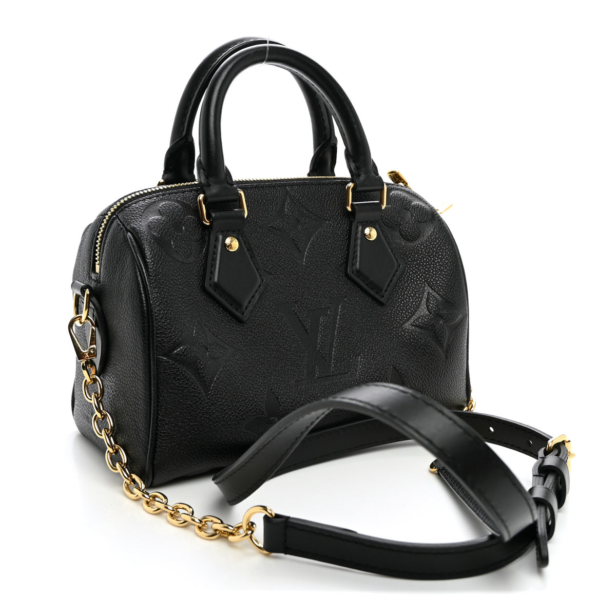 Louis Vuitton Empreinte Monogram Giant Speedy Bandouliere 20 Black 3 of 9