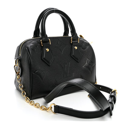 Louis Vuitton Empreinte Monogram Giant Speedy Bandouliere 20 Black 3 of 9
