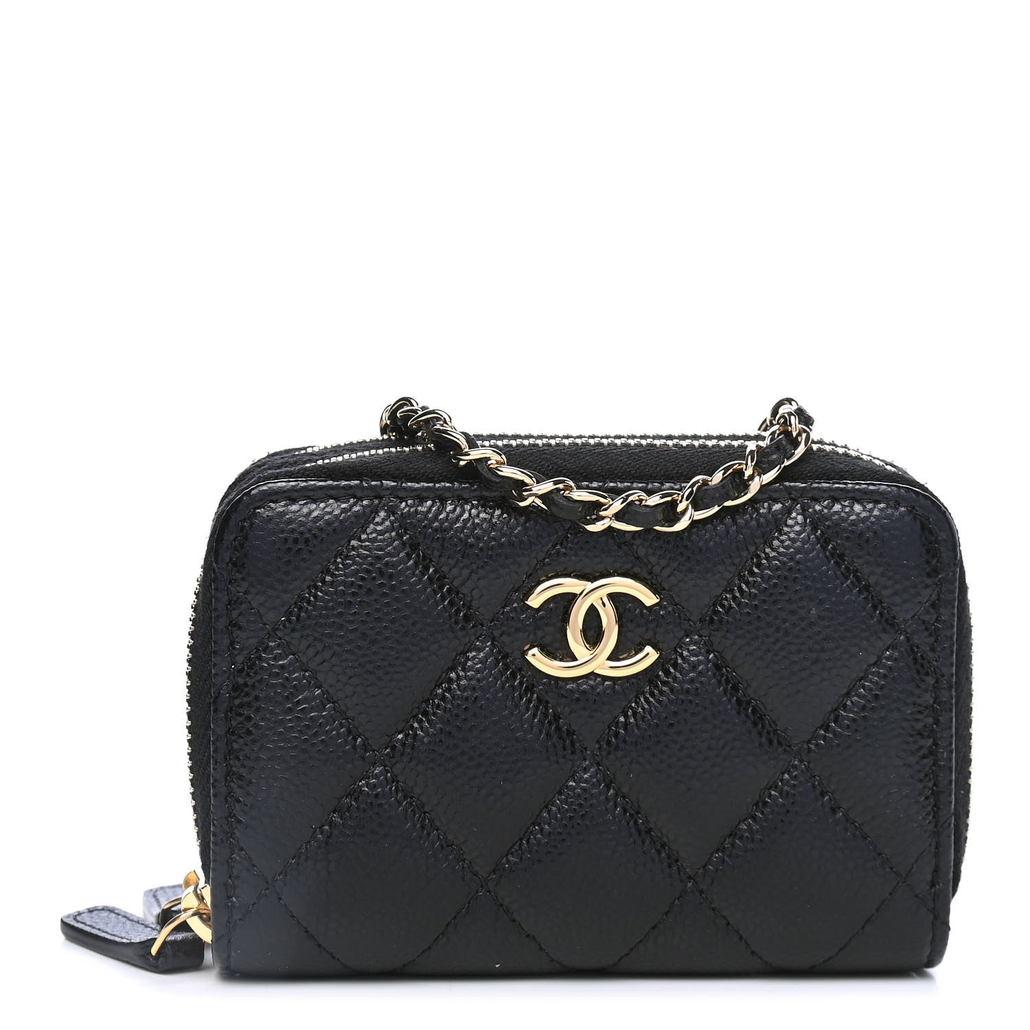 Chanel Caviar Quilted Miss Coco Clutch With Chain Black 1 of 5