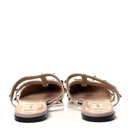 Valentino Garavani Nappa Rockstud Flat Cage Mules 40.5 Black Poudre 7 of 10