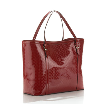 Gucci Patent Microguccissima Medium Nice Tote Rose Bed 3 of 7