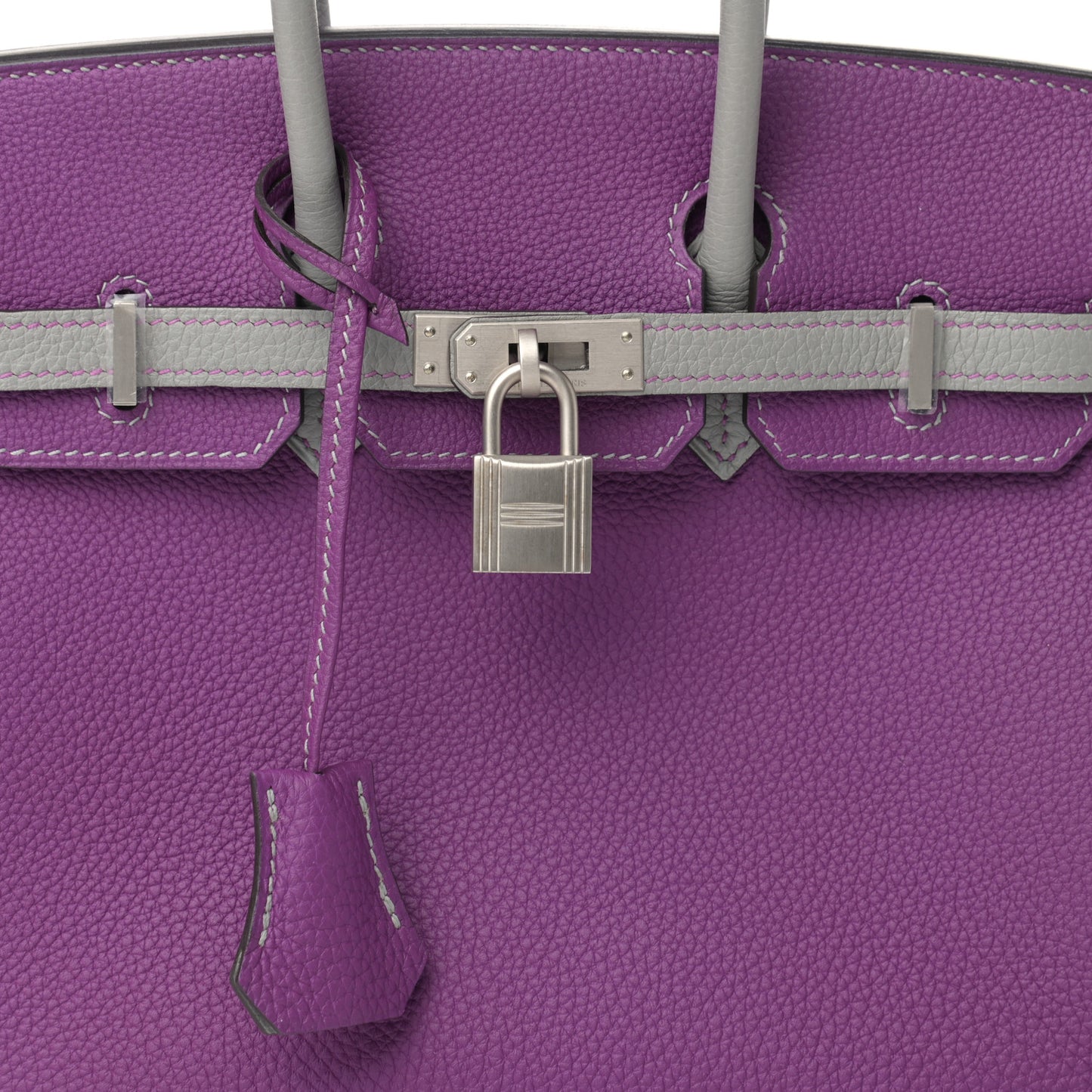 Togo Horseshoe Birkin 25 Anemone Gris Mouette