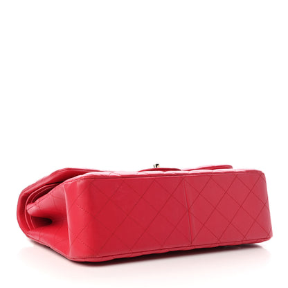 Chanel Lambskin Quilted Jumbo Double Flap Dark Pink 4 of 10