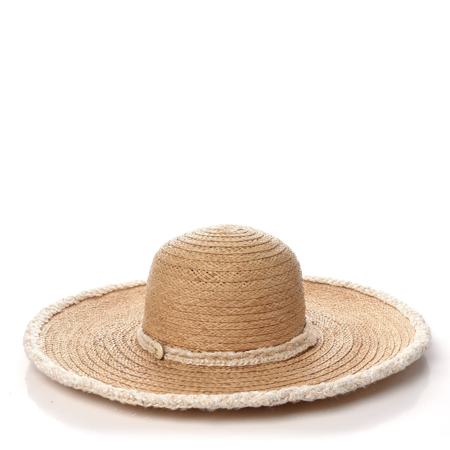 Chanel Straw CC Floppy Hat 57 Beige 2 of 6