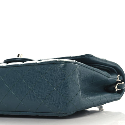 Chanel Caviar Quilted Medium Double Flap Turquoise 10 of 11