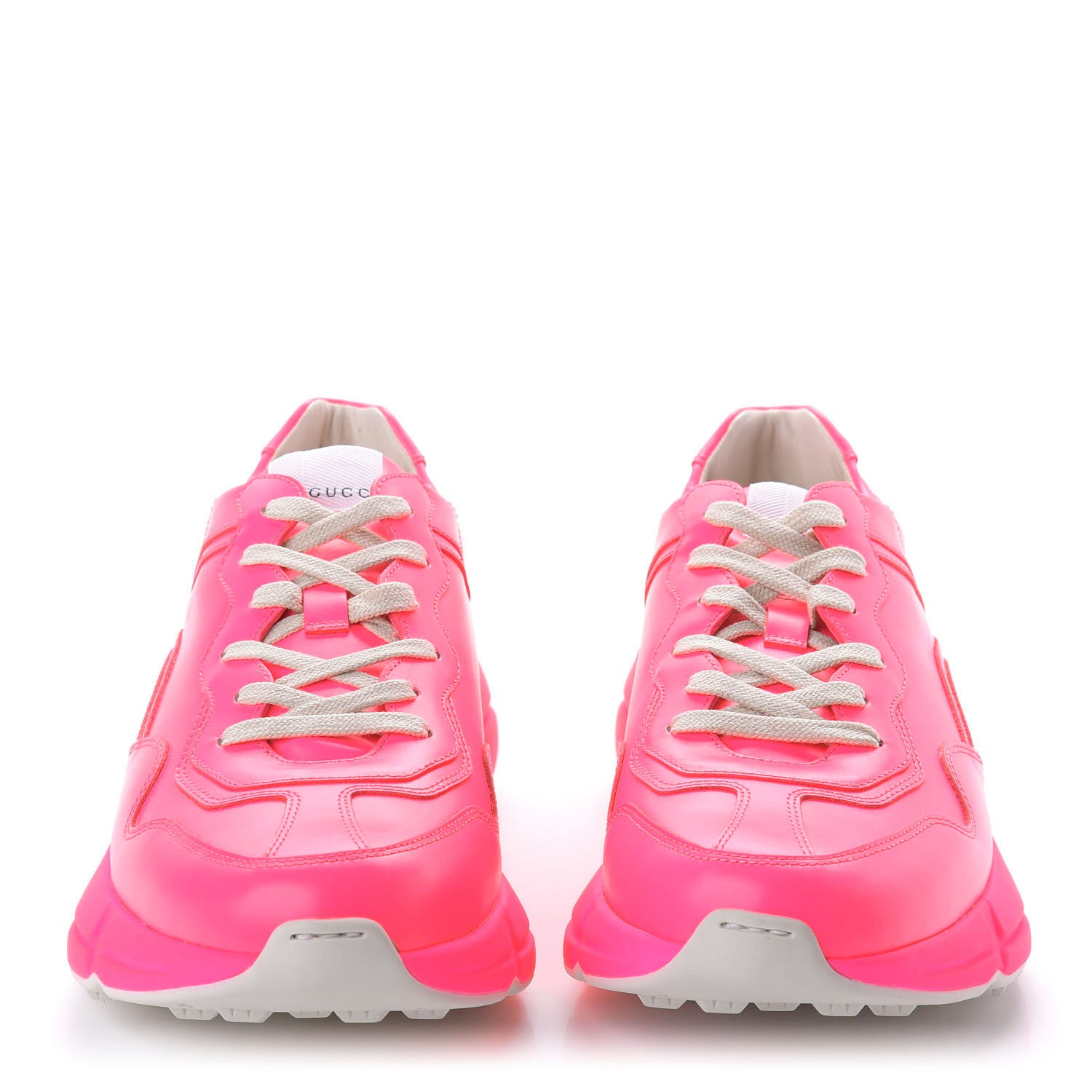 Gucci Calfskin Mens Rhyton Sneakers 9 Fuxia Fluo 2 of 10