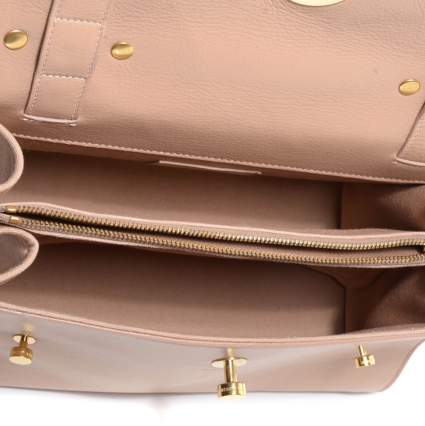 Calfskin Canvas Small Muse Two Beige