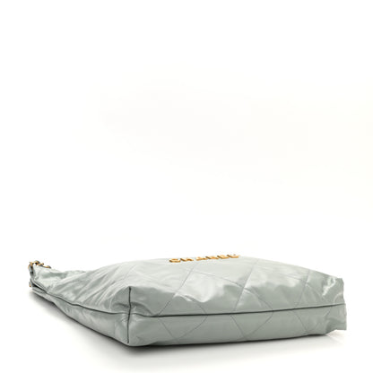 Chanel Shiny Calfskin Quilted Chanel 22 Light Blue 5 of 11