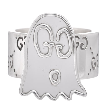 Gucci Sterling Silver GucciGhost Ghost Ring 61 9.5 1 of 5