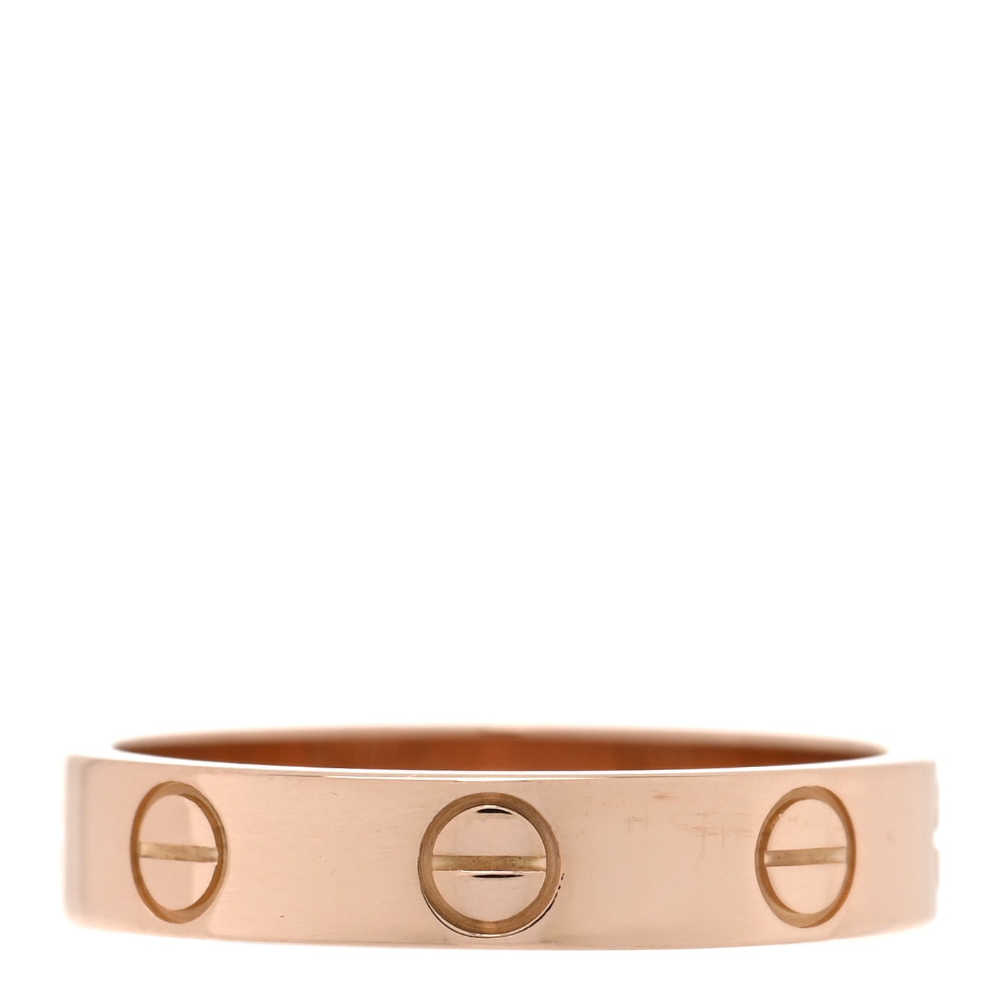 18K Pink Gold 3.5mm LOVE Wedding Band Ring 50 5.5