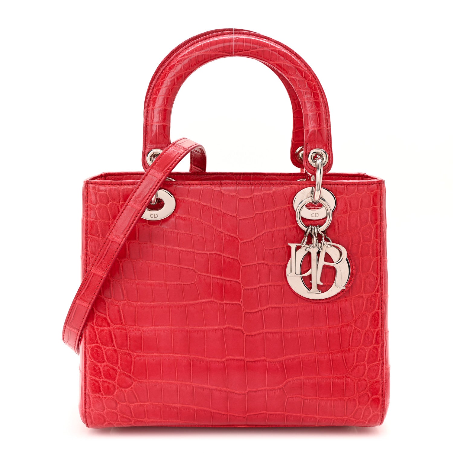 Christian Dior Alligator Medium Lady Dior Red 1 of 10
