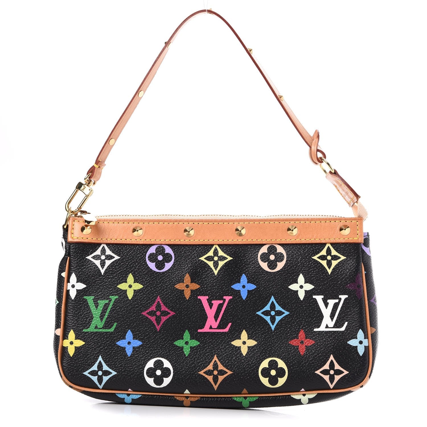 Louis Vuitton Monogram Multicolor Pochette Accessories Black 1 of 8