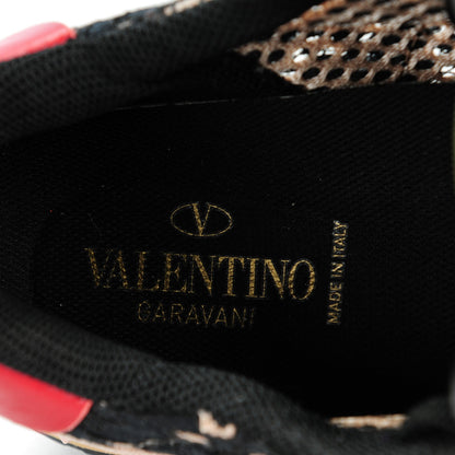 Valentino Garavani Macrame Lace Suede Womens Rockrunner Sneakers 38 Black 8 of 8