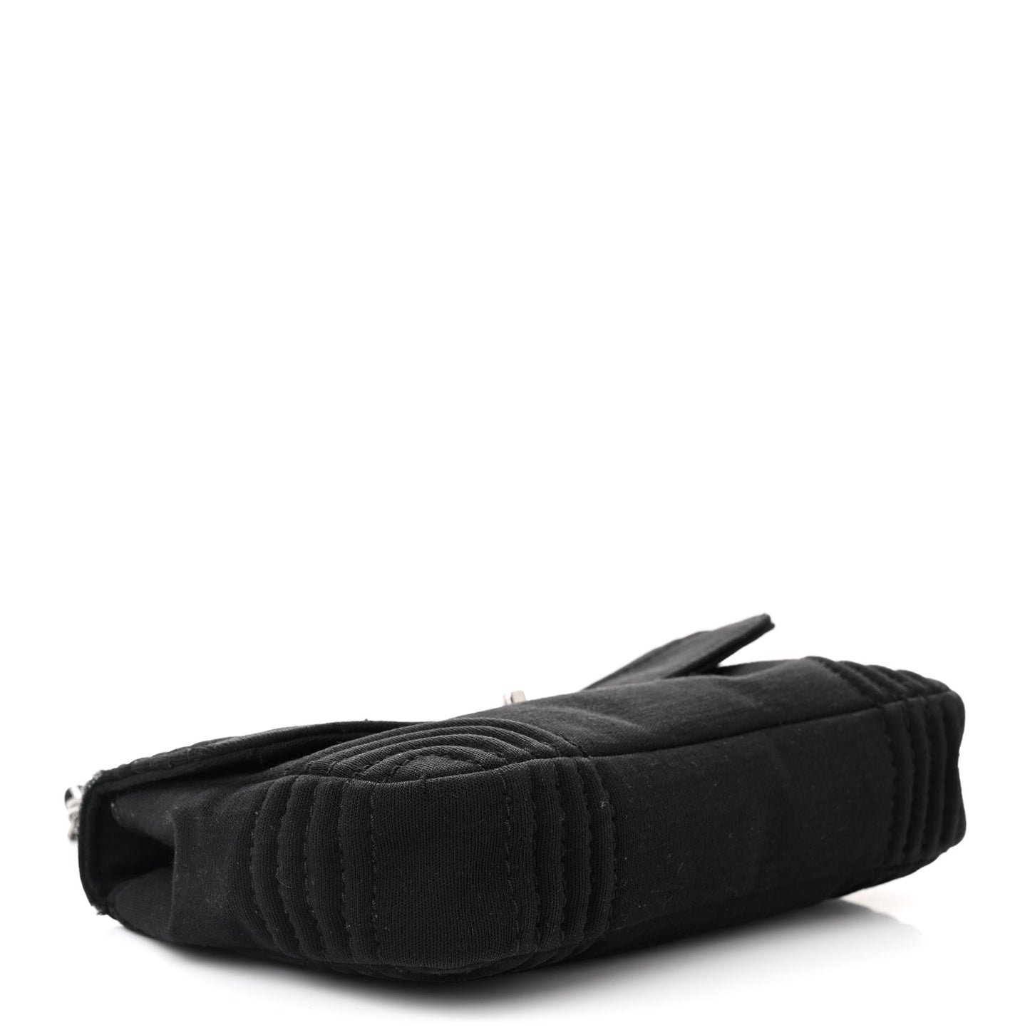 Jersey Quilted Single Flap Black