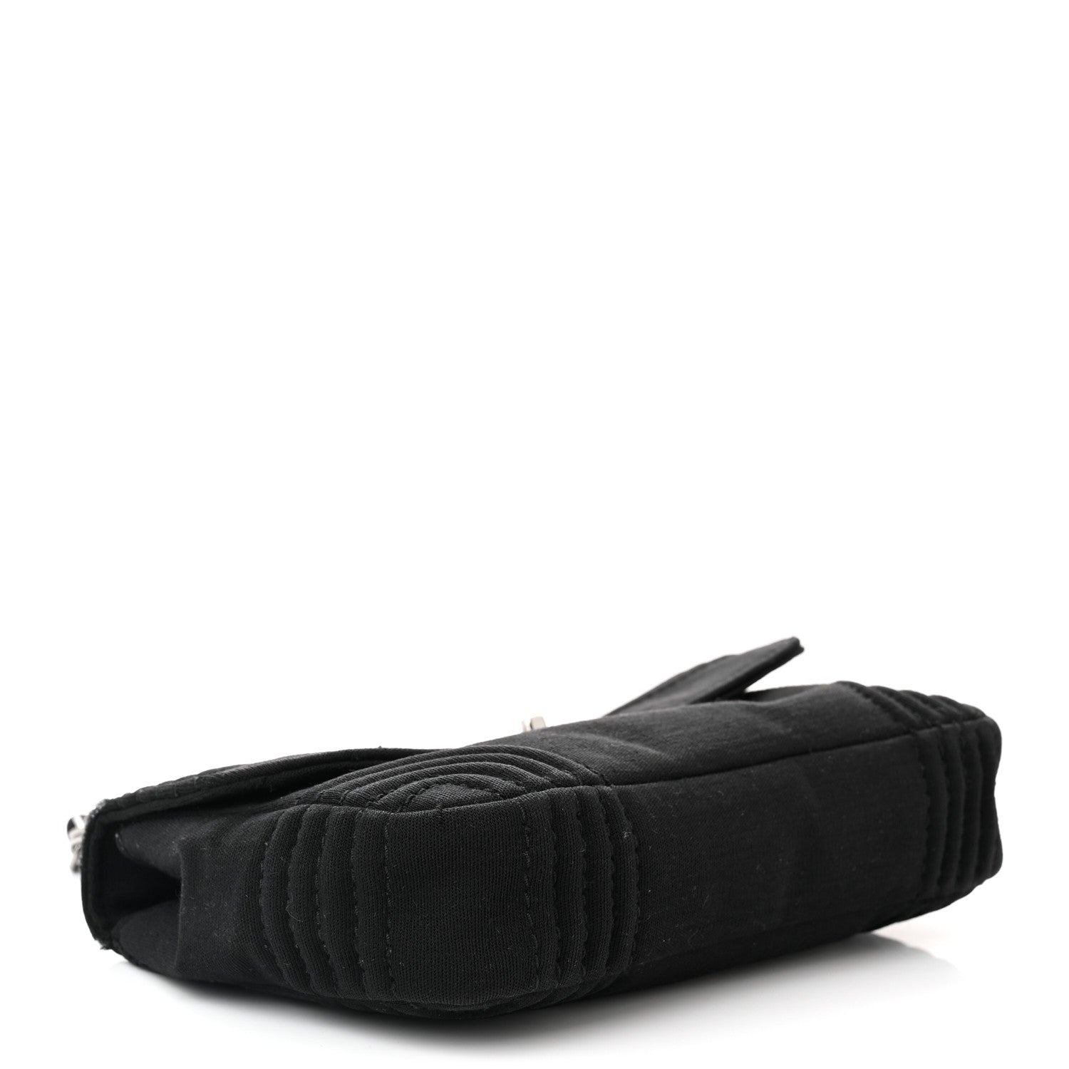 Chanel Jersey Quilted Single Flap Black 4 of 13