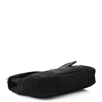 Chanel Jersey Quilted Single Flap Black 4 of 13