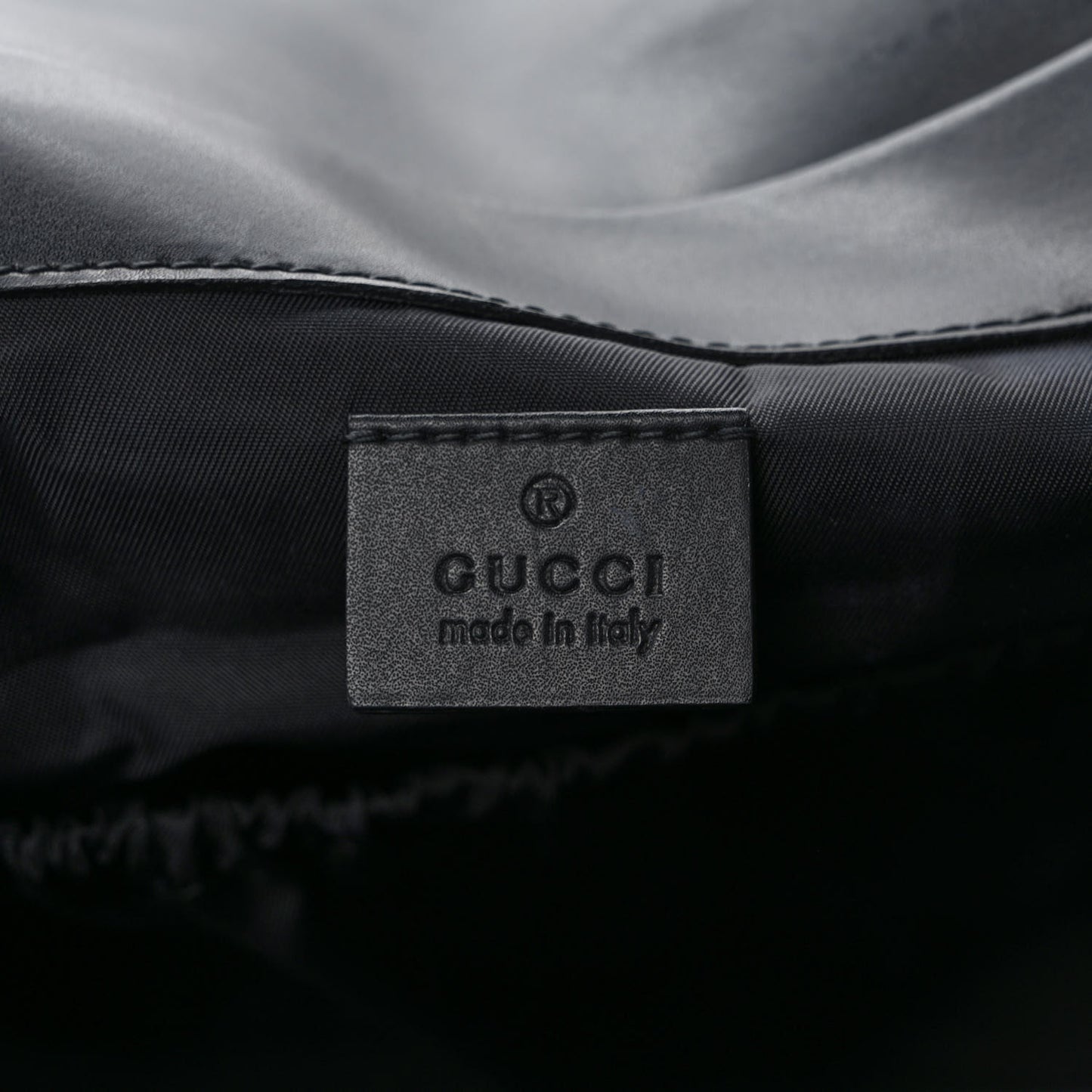 GG Supreme Monogram Web Messenger Diaper Bag Black Grey