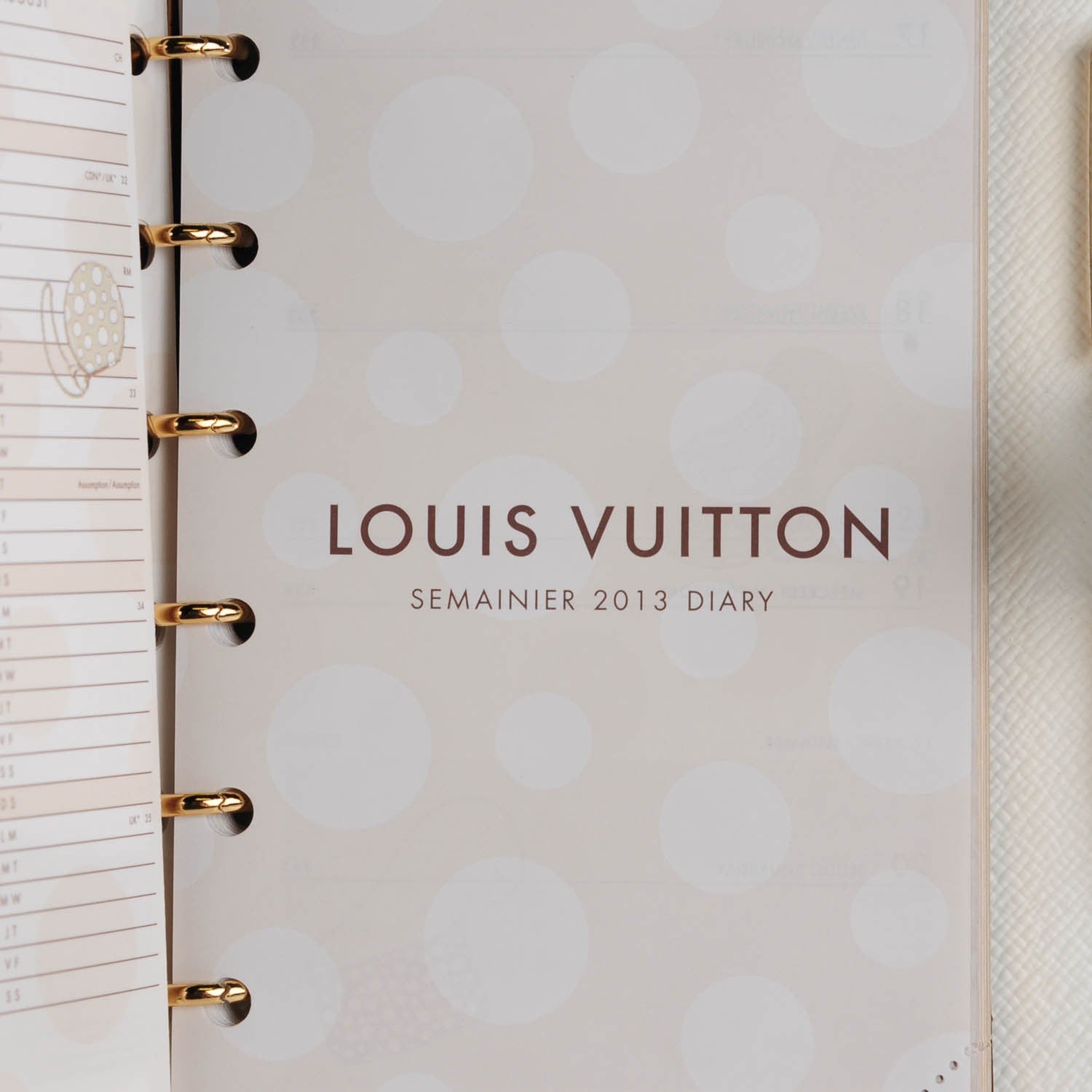 Louis Vuitton Monogram Kusama Town Small Ring Agenda White 8 of 9