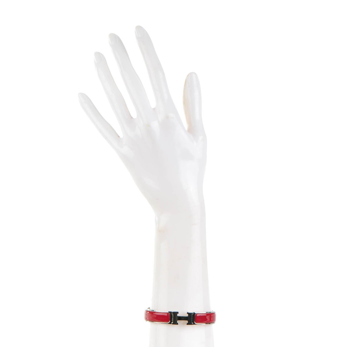 Enamel Narrow Clic Clac H Bracelet GM Rouge