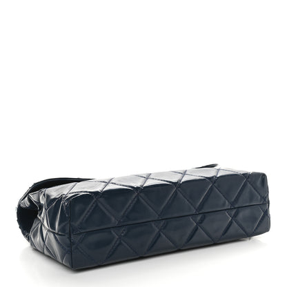 Chanel Vinyl Quilted In the Business Flap Bag Navy Blue 4 of 15