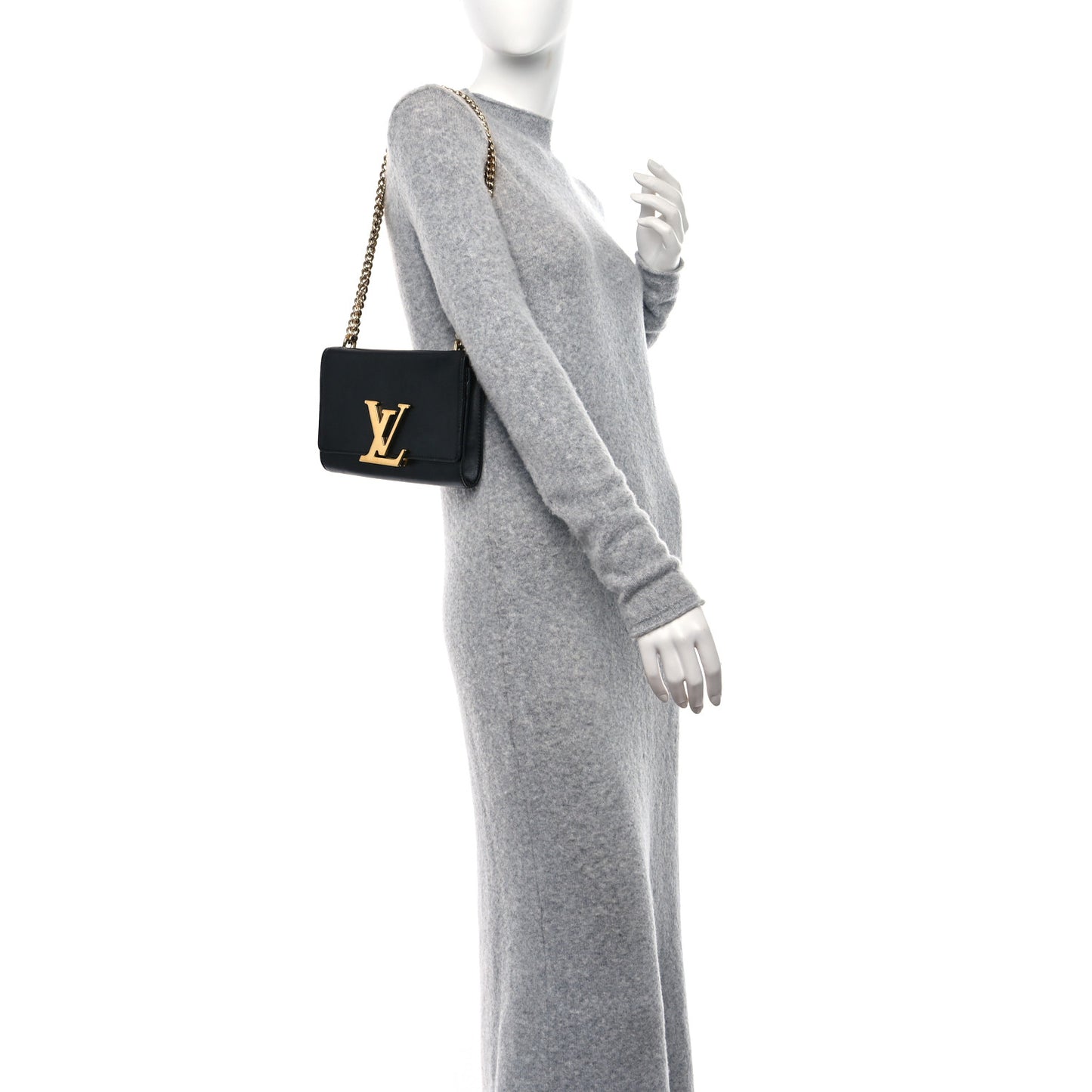 Calfskin Chain Louise MM Black