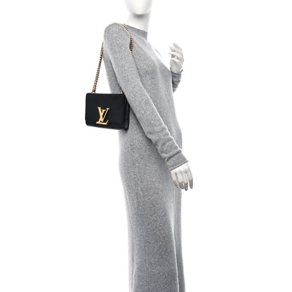 Louis Vuitton Calfskin Chain Louise MM Black 2 of 8