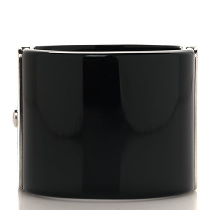 Chanel Resin Baguette Crystal Dubai CC Cuff Bracelet Black Silver 3 of 4