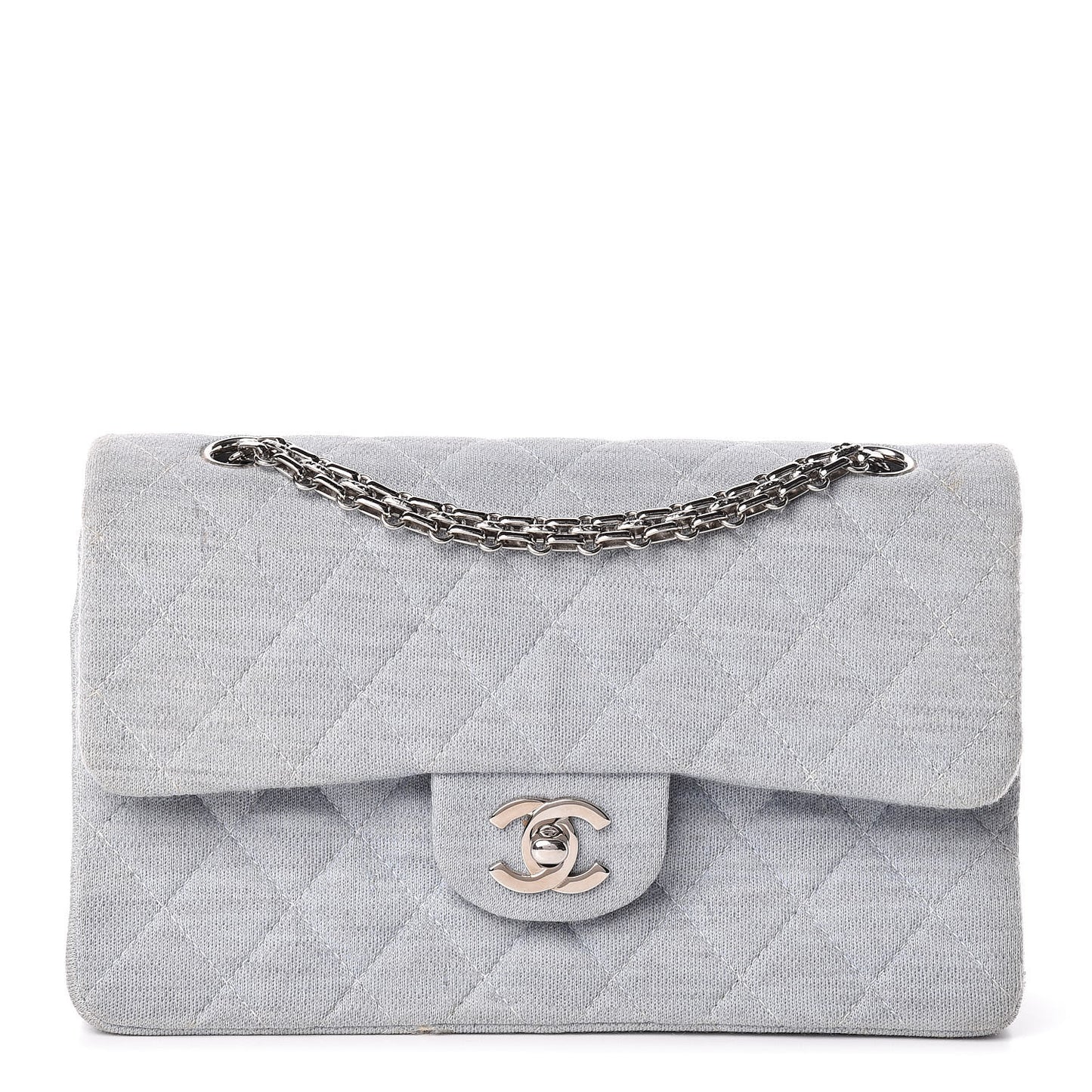 Jersey Quilted Small Double Flap Blue