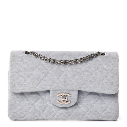 Chanel Jersey Quilted Small Double Flap Blue 1 of 20