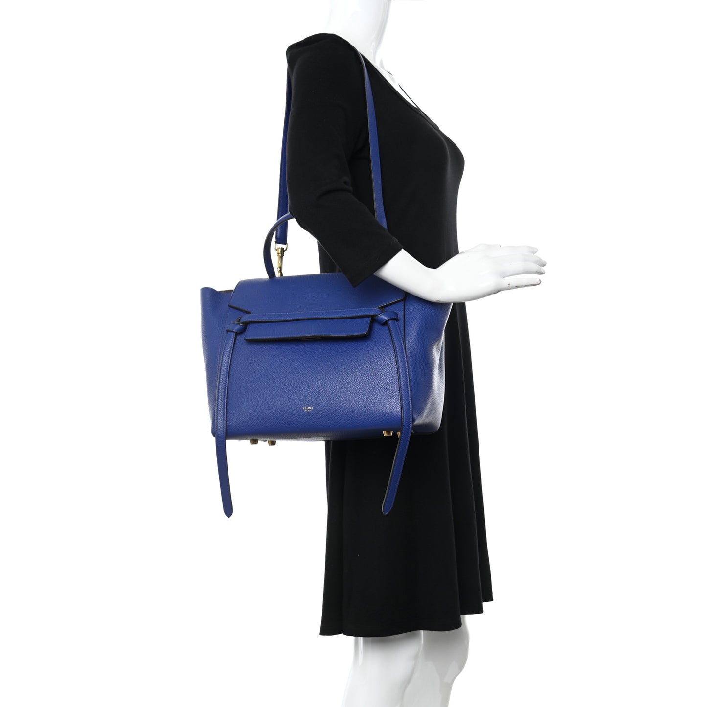 Grained Calfskin Mini Belt Bag Indigo